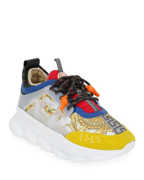 versace chain reaction logo|authentic Versace chain reaction sneakers.